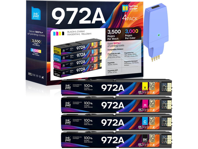 Ink Cartridges High Yield Compatible Replacement with HP PageWide Compatible 477dw/dn, 577dw/z, 452dn/dw, 552dw, P55250/P57750, 3.5K black/3K...