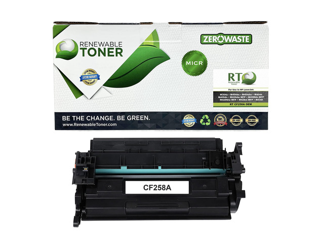 RT 58A MICR Ink Compatible Replacement for HP CF258A 58X CF258X Works with HP Printers M404dn M404dw M404n MFP M428fdn M428fdw Check Printer...