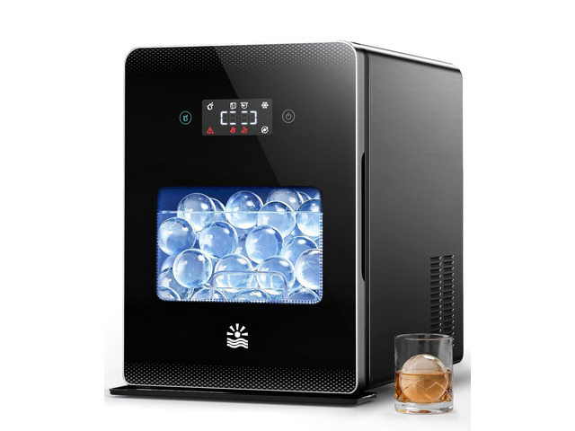 2' Sphere Ice Maker, 4 Ice Balls in 35min, 144pcs/Day for Whiskey LCD Panel, Water Shortage& Ice Full Alert, Auto/Manual Fill, Self-Cleaning,...