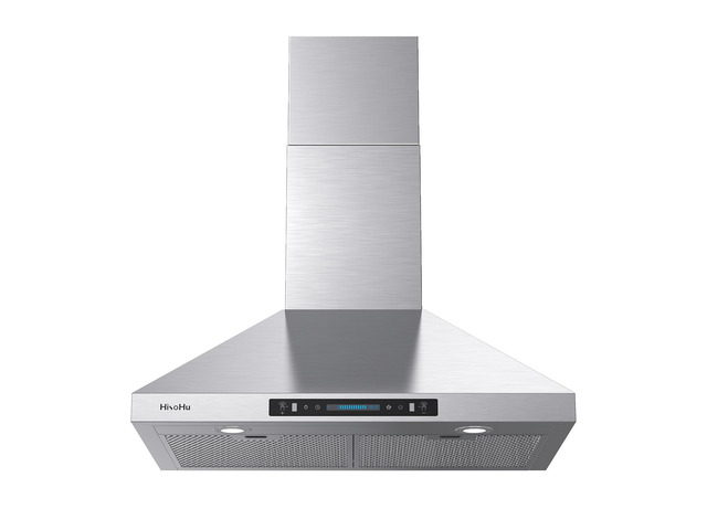 Wall Mount Range Hood 30 Inch, Ductless/Ducted Convertible, 780 CFM Stainless Kitchen Hood, with Upgraged Stainless Steel Mesh Filters, Gesture &...