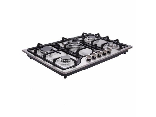 30 Inch Gas Cooktop - Dual Fuel Sealed 5 Burners Drop-In Stainless Steel Hob DK257-A01