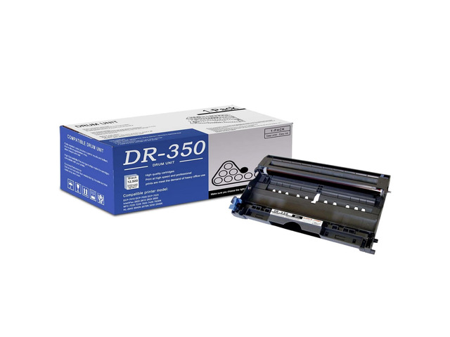 DR350 Drum Unit Compatible 1 Pack DR-350 Black Replacement for Brother DR350 DR-350 for Brother DCP-7010 7020 7025 IntelliFax 2820 2910 2920 2850...