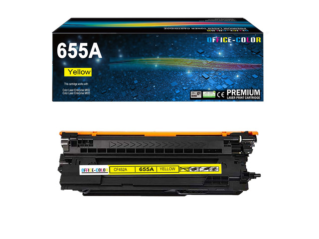 655A Yellow Toner Cartridge for HP 655A CF452A M652 M653 M681 M682 Compatible for HP Color LaserJet Enterprise M652n M652 M653dn M653x M653...