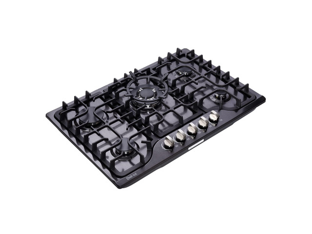 30 Inch LPG/NG Gas Cooktop Dual Fuel 5 Sealed Brass Burner Stainless Steel Hob 110V AC pulse Ignition Stainless Steel Gas Cooktops DK257-B01 Gas Hob