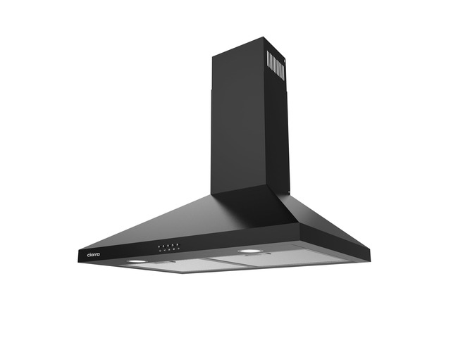 Black Wall Mount Range Hood 30 inch 550 CFM Stove Vent Hood with 2 LED Light for Kitchen, 3 Speed Fan, Ducted & Ductless Mode, Push Button, Easy to...