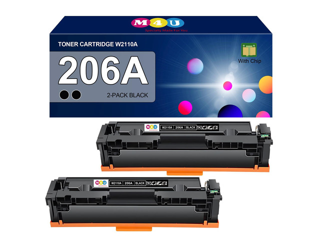 206A Black Toner Cartridges W2110A for Color Laser jet Pro MFP m283fdw M283cdw M255dw M283 Printer(2 Pack, Black)