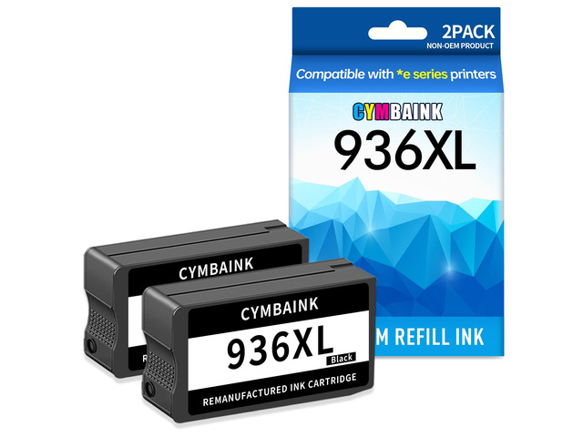 Twin Pack 936 936e 936XL Ink Cartridges Combo Pack with Chip Replacement for HP 936e Ink Cartridges Work OfficeJet Pro 9730e 9135e 9120e 9110 9120b...
