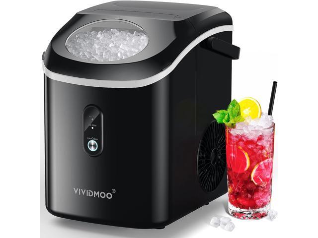 Nugget Ice Maker Countertop, 34lbs/Day, Portable Sonic Pebble Ice Maker with Self-Cleaning, Fast Ice in 6 Mins, Compact Crushed Pellet Ice Machine...