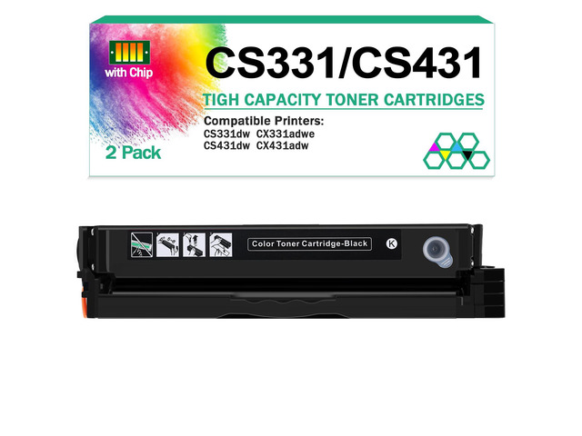 20N10K0 Black Toner Cartridge(with chip) for Lexmark CS331dw CS431dw CX331adwe CX431adw Printer,1,500 Pages High Yield Ink Cartridge Compatible...