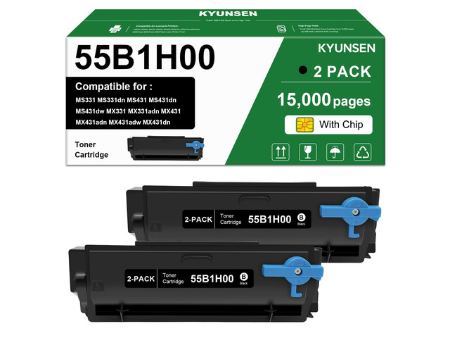 55B1H00 Toner Cartridge Compatible for Lexmark 55B1H00 55B1000 Toner for MS431 MS331 MS331dn MS431dn MS431dw MX331 MX431 MX331adn MX431adn MX431adw...