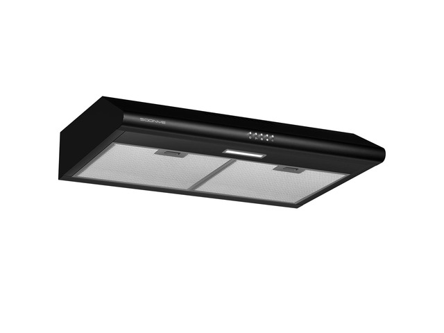 30 inch Stainless Steel Under Cabinet Range Hood, Slim Kitchen Vent Hood Ducted/Ductless Convertible with 3 Speed Controls, 5-Layer Aluminum...