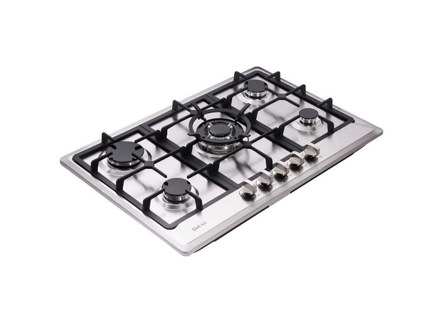 30 Inch Gas Cooktop NG/LPG Sealed 5 Burner Stainless Steel Gas Hob DK257-A02
