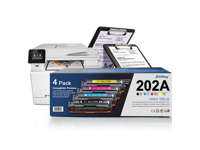 202A Toner Cartridges High Yield Replacement for HP 202A Ink CF500A Compaitble for Color Laser Pro MFP M280nw M281fdn M281fdw M281cdw M254nw M254dw...