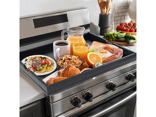 Noodle Board Stove Cover for Stoves, Wooden Cover Built-in Handles 30'L x 22'W x 2.4'Th Heavyweight Stove Top Cover For Gas Burners & Electric...