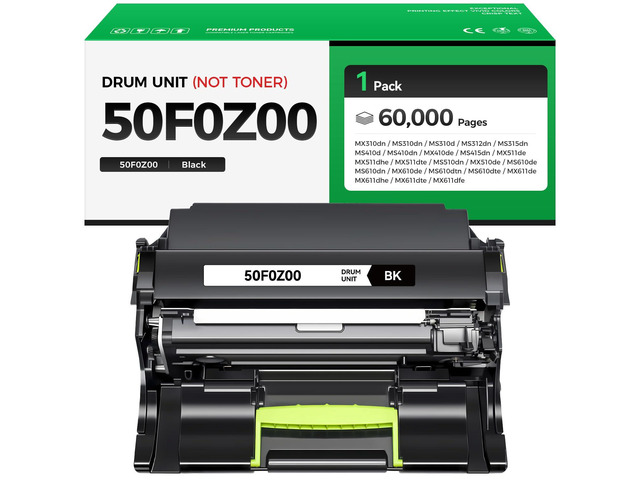 50F0Z00 Drum Unit (Not Toner) High Yield 1-Pack Replacement for Lexmark 50F0Z00 Imaging Unit Compatible for MX310 MS310 MS312 MS315 MS410 MX410...