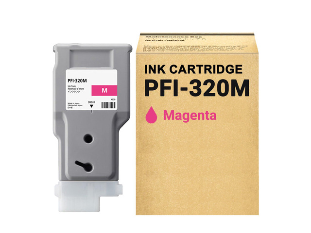 Compatible PFI-320 PFI-320M Magenta High Yield 300-ml Ink Cartridge (2892C001AA) Replacement for Canon PFI-320M ImagePROGRAF GP-200 GP-300 TM-200...