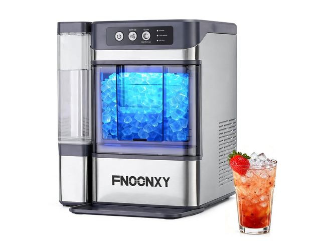 Countertop Nugget Ice Maker, 44Lbs/24H with 0.8 Gallon Tank, Soft Chewable Pellet Ice Ready in 6min, Self-Cleaning Portable Ice Machine Portable...