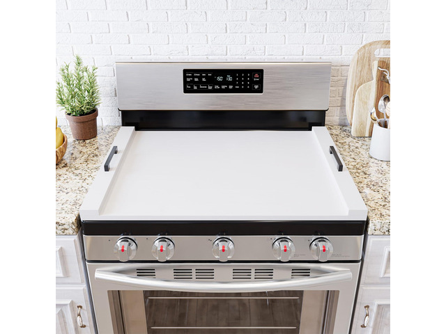 Noodle Board Stove Kitchen Cover with Handles, Top Covers for Gas Burners and Electric Stove, Oven Decor Accessories Wood Tray for Countertop,...