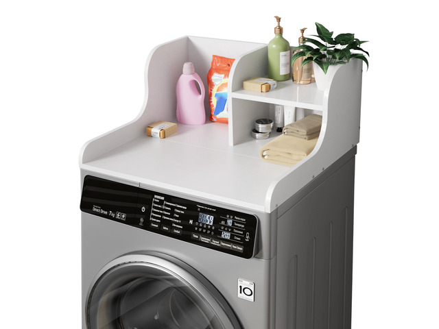 Washer Dryer Countertop with Shelf,27.5' D x 27' W x 11.8' H Wood Countertop for Washer and Dryer,Laundry Countertop with Anti-Slip Strips and Edge...