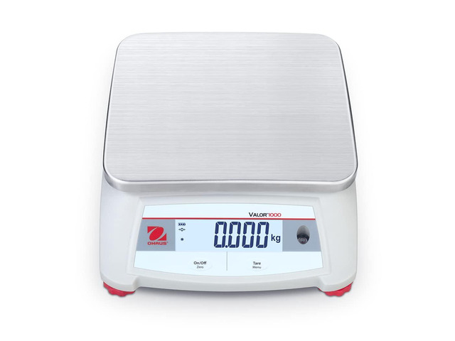 Valor 1000 V12P15 Digital Scale, 15 kg x 2 g Compact Bench Scale with Backlit LCD Display, Two Button Operation, 1500 Hour Battery Operation,...