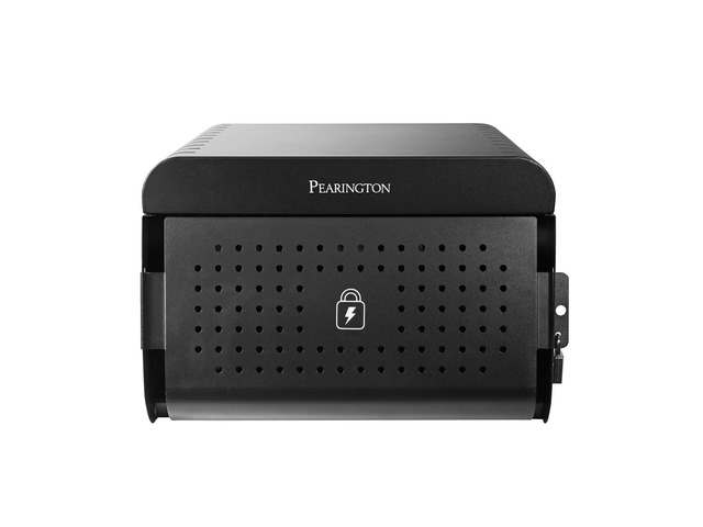 12 Device Portable Charging Station for Tablets, iPads, Chromebooks, and Laptop Computers with Lock, Surge Protection, for Classroom or Office