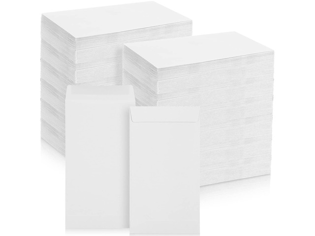 #7 1000 Pack Money Envelopes for Cash Self-adhesive 28lb Thick Coin Envelopes 3-1/2' x 6-1/2' - Privacy Envelope for Budget, Wedding Gifts, Seed...