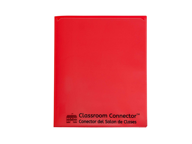 Classroom Connector Multi-Pocket School-to-Home Portfolio, Red, 15/BX (32304), 9.5 x 11.75 x 0.25