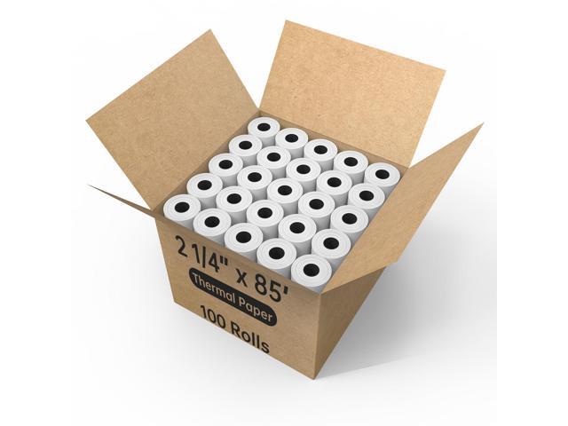 2 1/4 x 85 Thermal Paper Rolls, 100 Rolls Receipt Paper Compatible with Square Terminal Credit Card Machine Verifone VX510 VX570, Square Terminal...