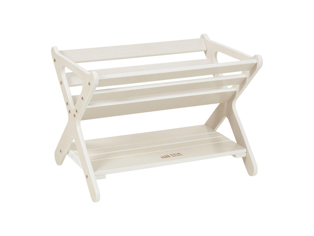 Book Caddy with Lower Storage Shelf, Children's Furniture, White Wash Easy-access organization, lower storage shelf, easy-carry handles, durable...