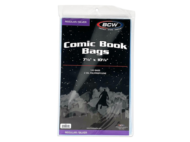 Silver Age Comic Bags (1000 Pack) Acid-Free Archival Comic Book Bags for Silver Age Comics Crystal Clear Comic Book Bags for Collection Storage