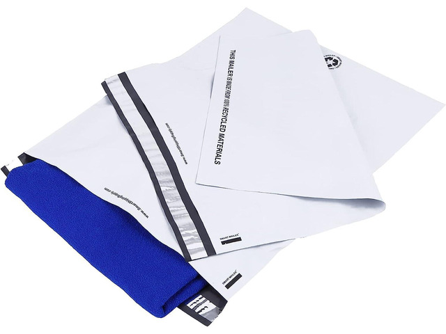SMART 14.5x19 Recycled Poly Mailers - 300 Pack of White Eco-Friendly Packaging Mailing Bags Recyclable & Sustainable, Cute & Stylish Small...