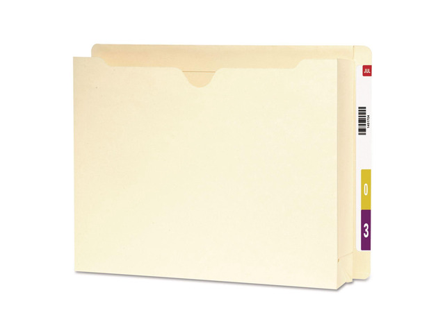 End Tab Expanding File Jacket, Reinforced Straight-Cut Tab, 2' Expansion, Letter Size, Manila, Paper, 25 per Box (76910)