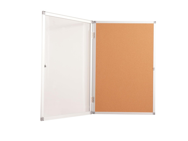 36x24 Inch Enclosed Bulletin Board,Outdoor Weatherproof Tamper-Proof Noticeboard with Locking Doors, Black Aluminum Frame Shatter Resistant...