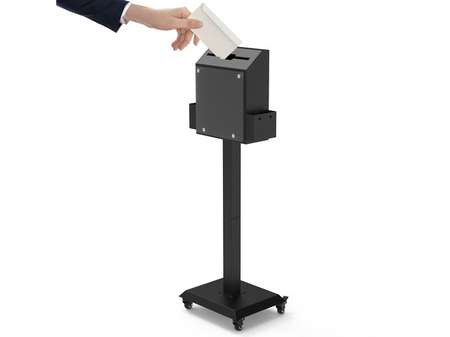 Freestanding Ballot Box Collection with Silent Caster Wheels: Secure and Versatile for Office, Charity, and Events Includes Lock and Large Slot,...