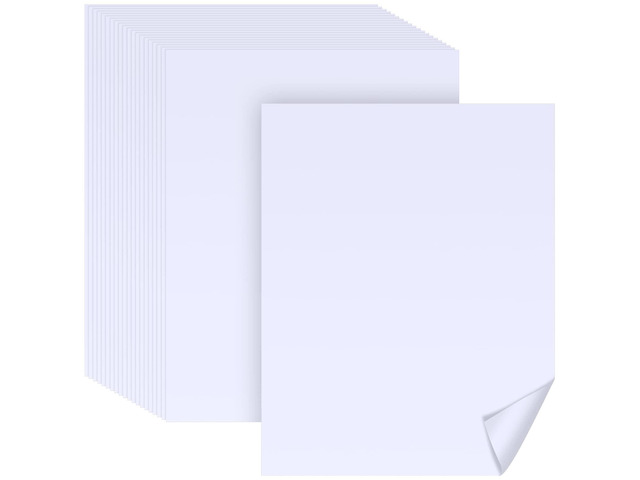 100 Sheets of Poster Board Paper, 22 x 28 Inches, White, 157g Gauge, Art White Paper, Can Be Applied for Posters, Signs and Printing