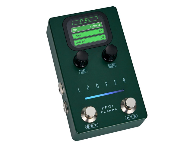 Looper Guitar Pedal, FF01 Looper Pedal with 40 Slots 160 Mins Looping Time, Stereo Guitar Loop Pedals with Screen for Electric Guitar/Bass, Fade...