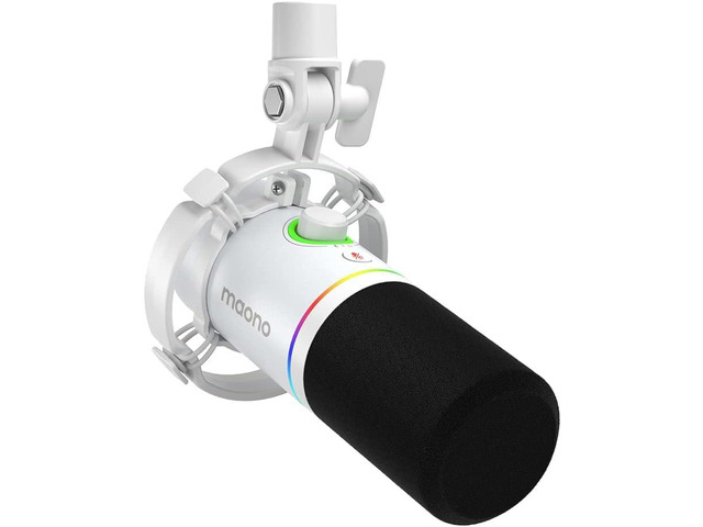 PD200X XLR/USB Dynamic Microphone, RGB Gaming Mic with Software PC Mic with Mute, Gain Knob, Volume Control and Headphone Jack for Gaming,...