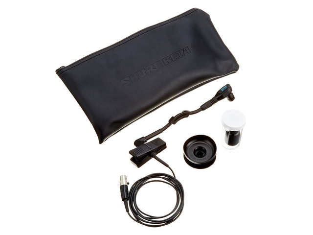 Wireless BETA 98H/C Microphone - Miniature Instrument Mic with TA4F 4-pin mini XLR Connector, Cardioid Condenser, Clip-on with Gooseneck for...