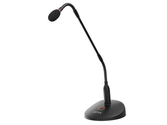 BY-GM18C Desktop Gooseneck Condenser Microphone with Base for Lecture 18' Podium Microphones with Mute Button, LED Indicator, XLR Mic for...