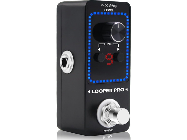 Loop Pedal Pro- 40 Mins Looping Time 9 Loops Professional Guitar Looper Pedal With Tuner for Electric Guitar One-Step Looping Unlimited Overdubs...