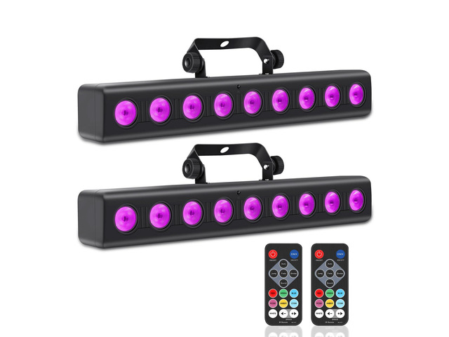 LED Stage Light Bar,50W LED 4in1 RGBW DJ Lights Bar with Remote Control Sound Activated DMX Stage Lighting Uplights for Church Events Wedding Disco...