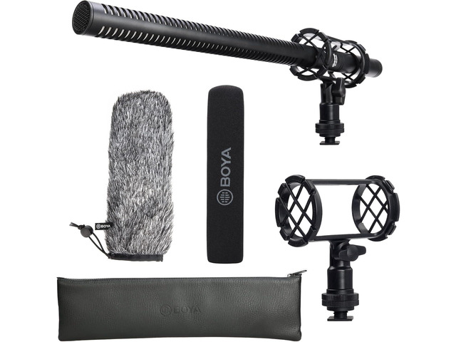 BY-BM6060L External Shotgun Microphone for Camera DSLR,Super-Cardioid Mic with Shockmount for Film Vlog, Professional Condenser Microphones for...