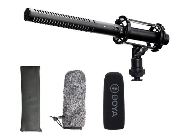 XLR Microphone, Shotgun Microphone BY-BM6060 with Shockmount Windscreen Mic for Camera DSLR External Condenser Professional Microphones for Video...