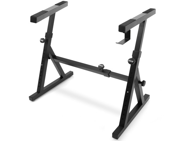 Heavy Duty Folding Keyboard Stand - Sturdy Reinforced Z Design W/ Adjustable Width & Height, Foam Padded Arms, Digital Piano Stand, Fits 54-88 Key...