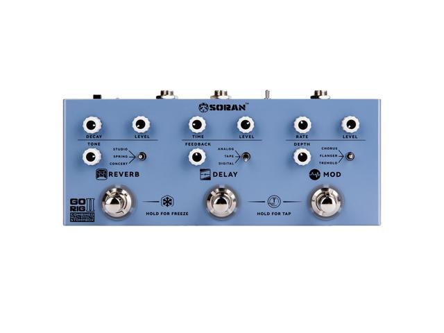 Go Rig II Multi Effects Pedal, Electric Guitar Stompbox with 3 Mod (Tap Tempo), 3 Delay (Tap Tempo), 3 Reverb (Freeze), Tempo Sync, Stereo Out, 5+H...