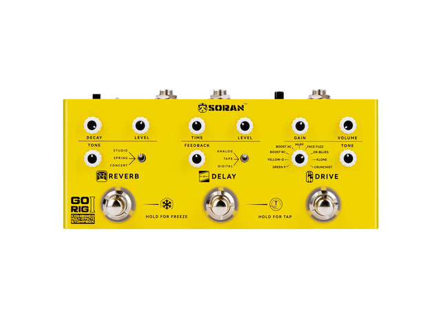 Go Rig I Multi Effects Pedal, Electric Guitar Multi-effects Stompbox with 9 Drive, 3 Delay (Tap Tempo), 3 Reverb (Freeze), Noise Gate, Stereo...