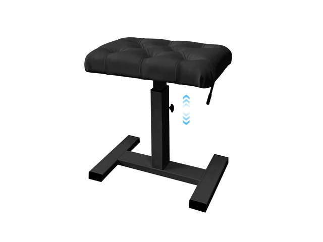Height Adjustable Keyboard Bench Hydraulic Lifting Tufted Piano Bench 19.3' x 12.2' PU Leather Seat Keyboard Chair Heavy Duty Piano Stool with...
