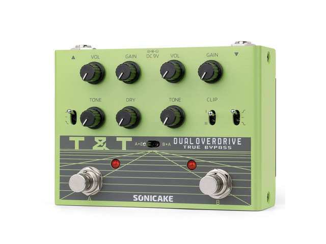 Overdrive Pedal with 30+ Tone Combinations, Twin TS Effects Guitar Pedal with 3 EQ Modes, 2 Clipping Modes, Flexible Routing, Pure Analog Circuit,...