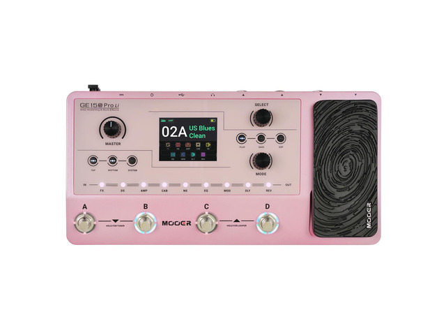 GE150 Pro Li Pink Battery Powered Guitar Multi Effects, All-in-One Home Practice & Live Rig, Direct Phone Guitar Recording, 80s Looper, 40 Drum...