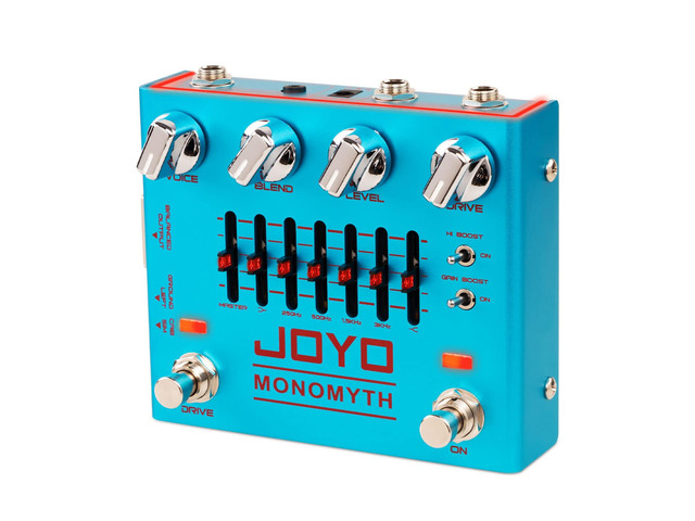 Bass Preamp & DI Guitar Pedal, 6-Band Graphic EQ with Blend/Voice/Drive Control, Treble & Gain Boost, XLR DI Out & Cab Sim, Bypass (MONOMYTH R-26)